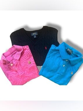 Boys Size 5 Polo Ralph Lauren Bundle | 2 Polo Shirts & Sweater Vest | 3 Pieces